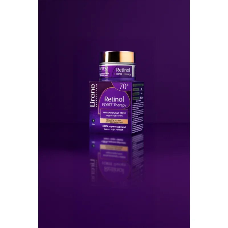 Lirene Retinol Forte Therapy 70+ pomlajevalna nočna krema za zrelo kožo 50 ml