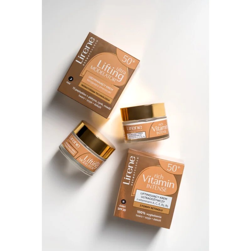 Lirene Rich Vitamin Intense 50+ učvrstitvena in lifting dnevna krema SPF 20 50 ml
