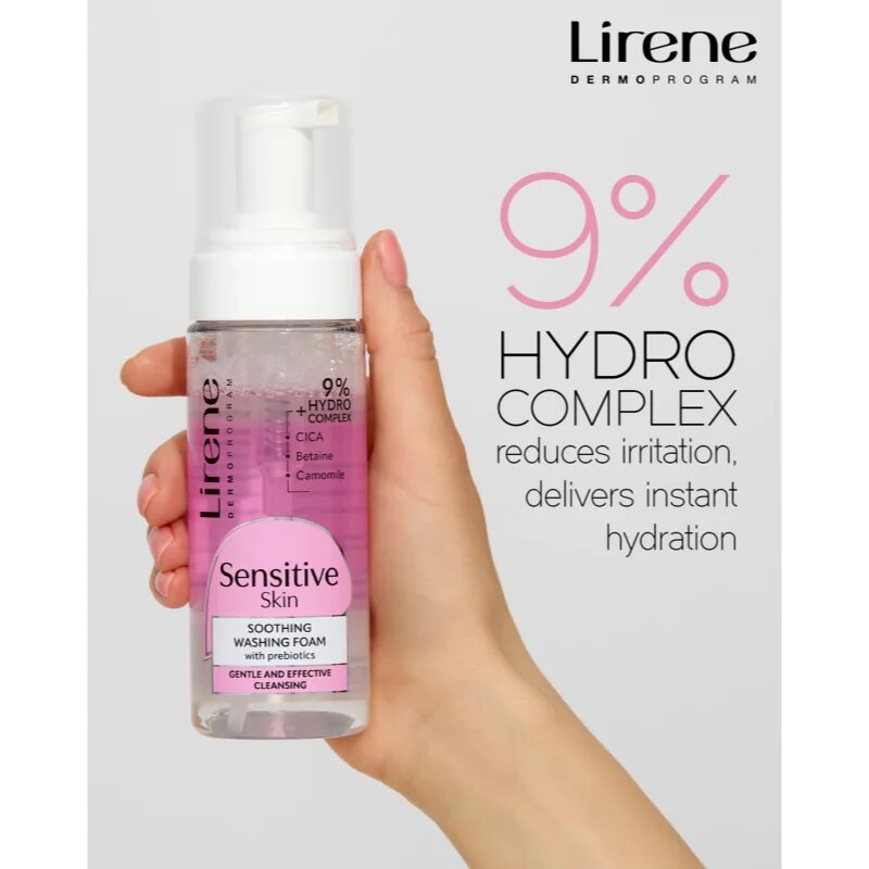 Lirene Sensitive skin pomirjajoča micelarna pena za občutljivo kožo 150 ml