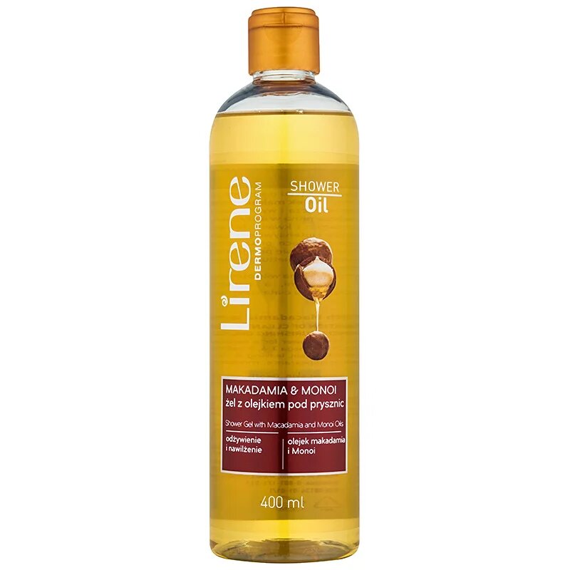 Lirene Shower Oil Makadamia and Monoi olje za prhanje z vlažilnim učinkom 400 ml