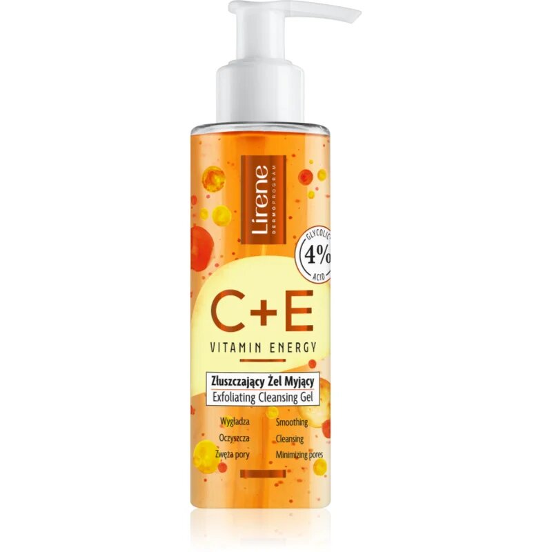 Lirene Vitamin Energy C+E eksfoliacijski čistilni gel 145 ml