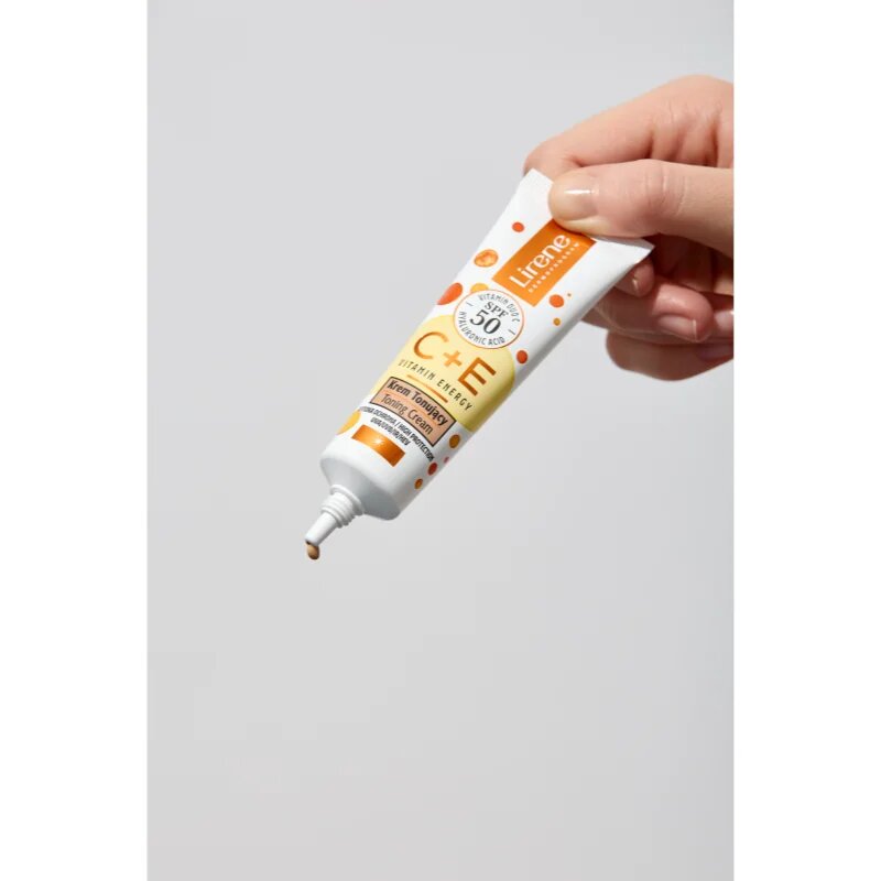 Lirene Vitamin Energy C+E krema za obraz za poenotenje tona kože SPF 50 30 ml