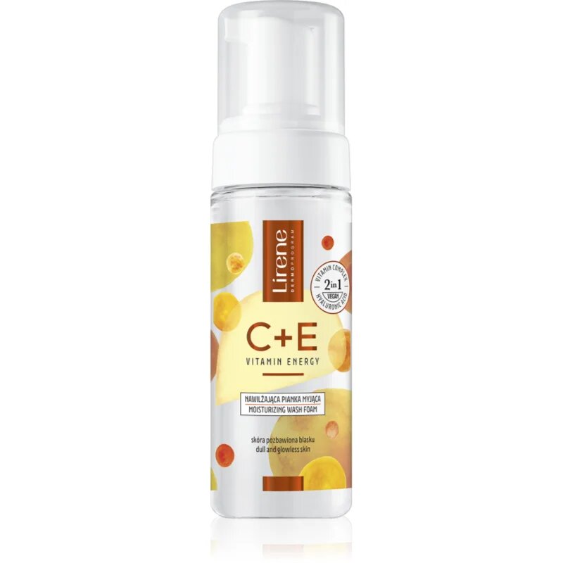 Lirene Vitamin Energy C+E vlažilna čistilna pena z vitamini C in E 150 ml