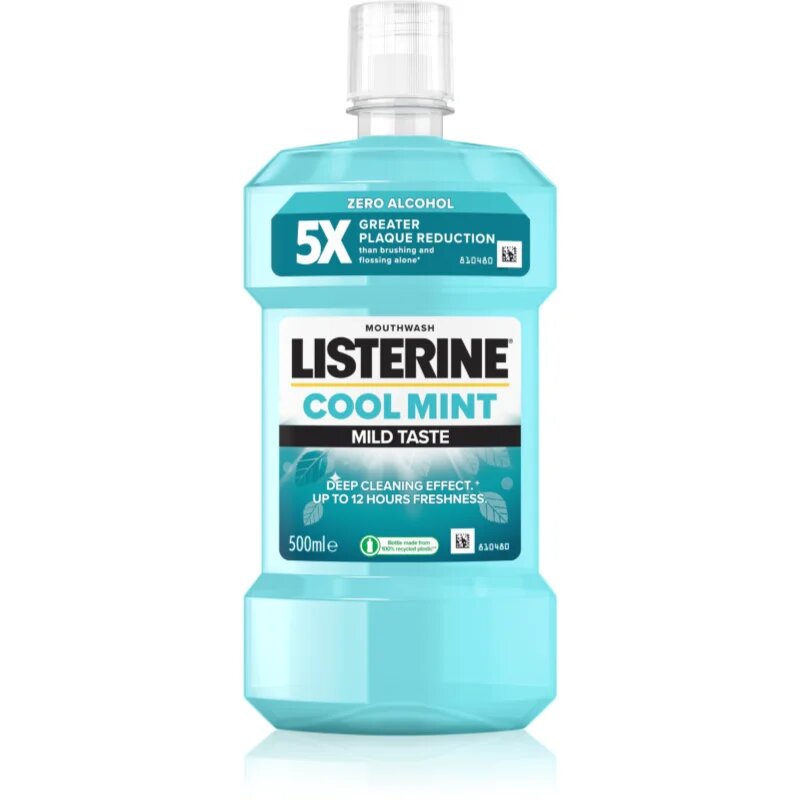 Listerine Cool Mint Mild Taste ustna voda brez alkohola okus Cool Mint 500 ml
