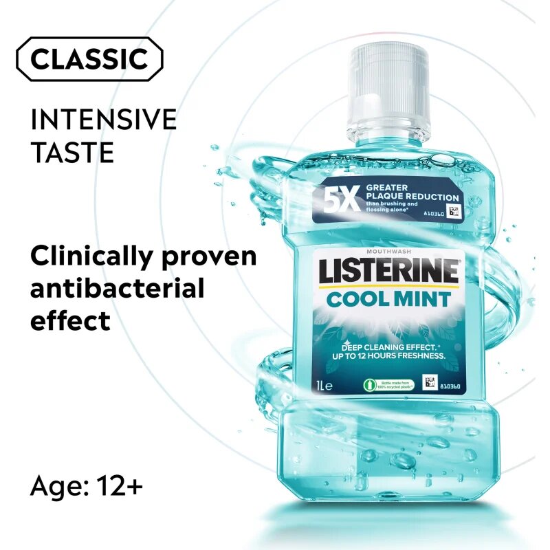 Listerine Cool Mint ustna voda za svež dah 1000 ml