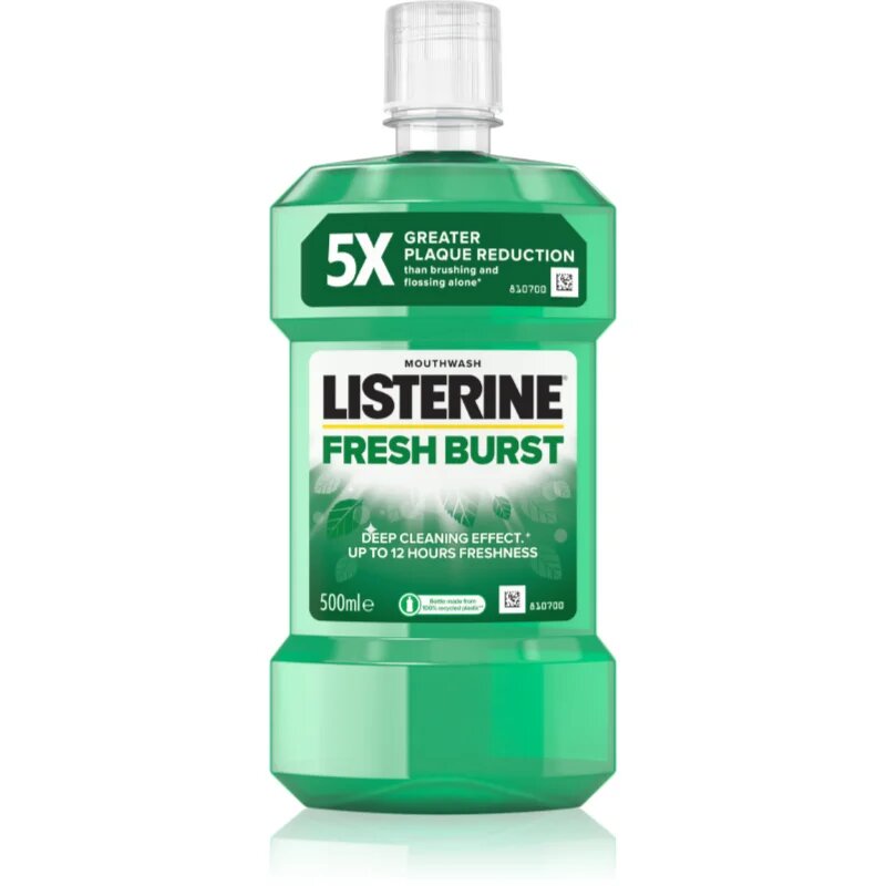 Listerine Fresh Burst ustna voda proti zobnim oblogam 500 ml