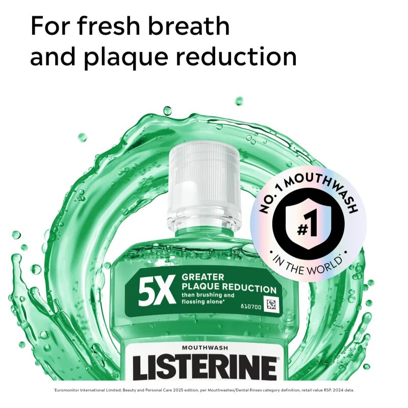 Listerine Fresh Burst ustna voda proti zobnim oblogam 500 ml