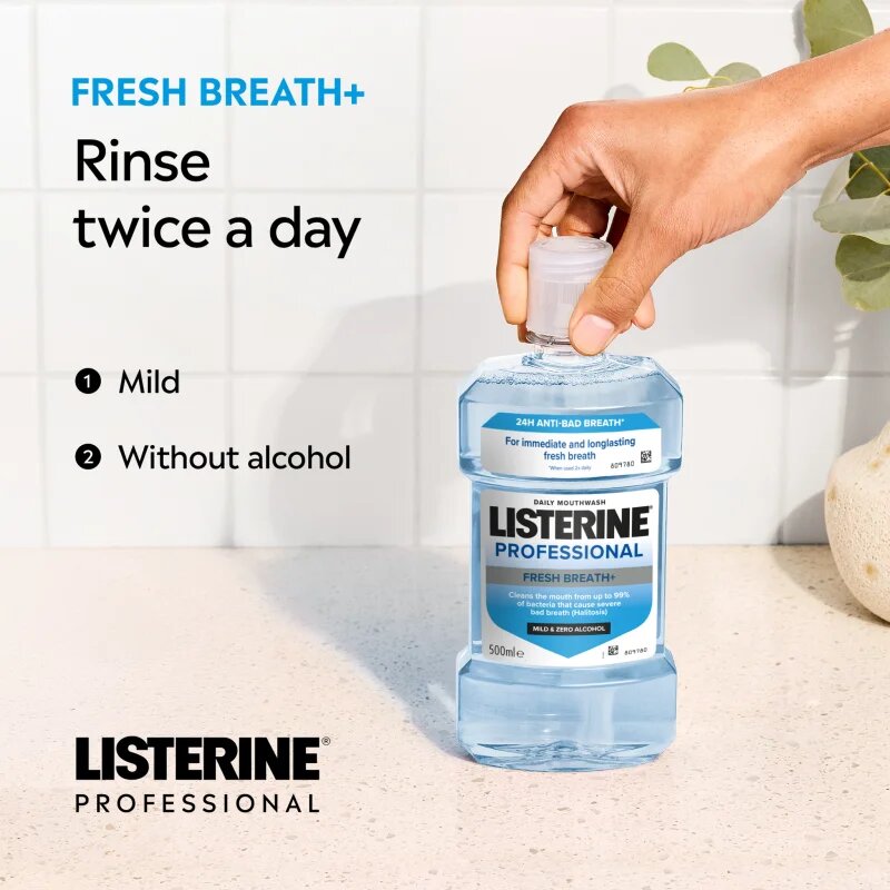 Listerine Professional Fresh Breath+ ustna voda za svež dah 500 ml