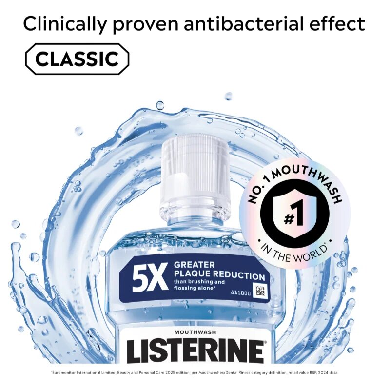 Listerine Stay White ustna voda z belilnim učinkom okus Arctic Mint 500 ml