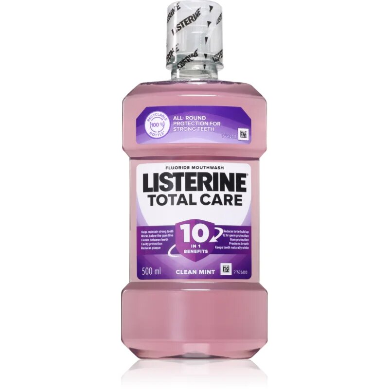 Listerine Total Care Clean Mint ustna voda za popolno zaščito zob 10 v 1 500 ml