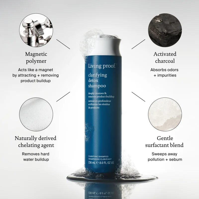 Living Proof Clarifying Detox Detox Shampoo nežni čistilni šampon za vse tipe las 236 ml