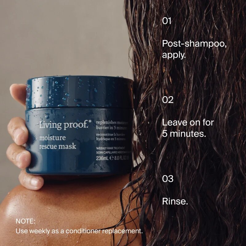 Living Proof Moisture Rescue Mask regeneracijska in vlažilna maska za lase s hranilnim učinkom 236 ml