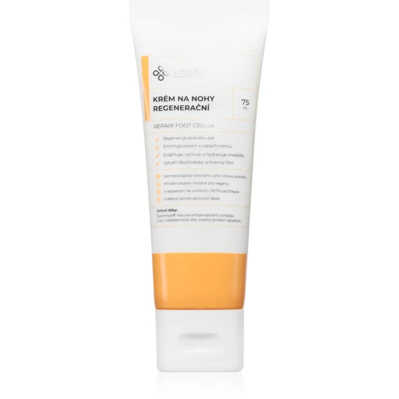 Lobey Body Care Regenerační krém na nohy regeneracijska krema za stopala z vlažilnim učinkom 75 ml