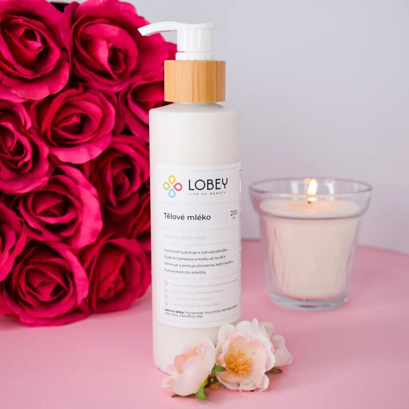 Lobey Body Care Tělové Mléko vlažilni losjon za telo 200 ml