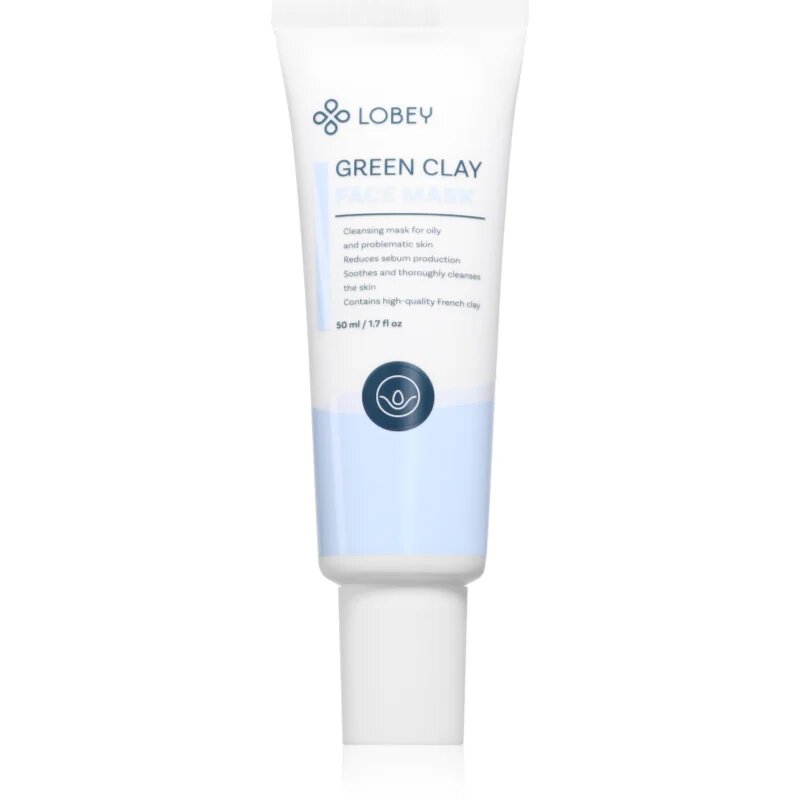 Lobey Green Clay čistilna maska za mastno in problematično kožo 50 ml