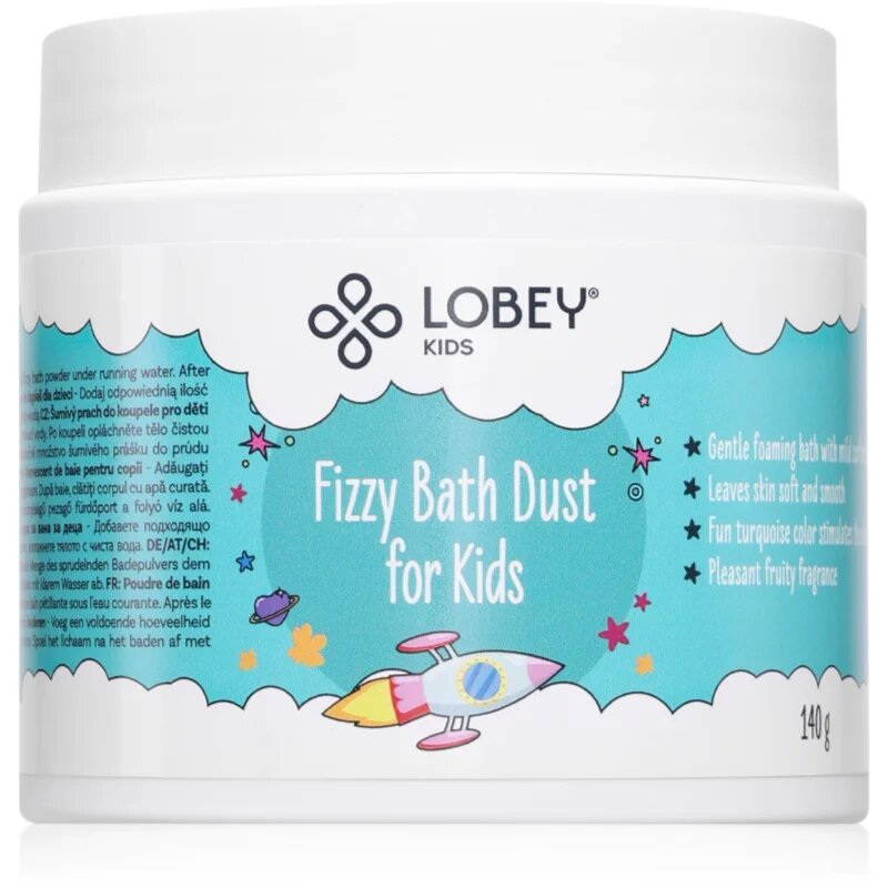 Lobey Kids Fizzy Bath Dust pripravek za kopel za otroke 140 g