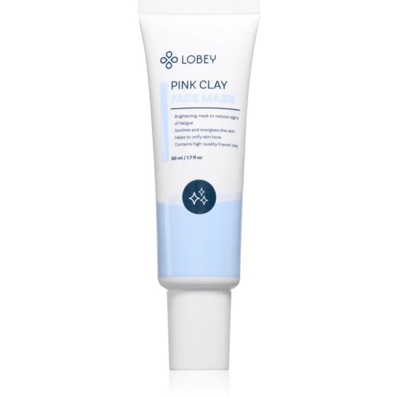 Lobey Pink Clay maska za posvetlitev za poenotenje tona kože 50 ml
