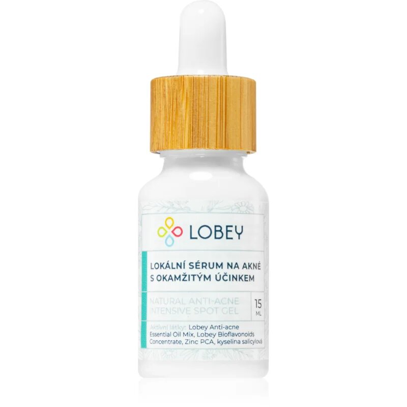 Lobey Skin Care Lokální sérum na akné s okamžitým účinkem lokalna nega proti aknam 15 ml