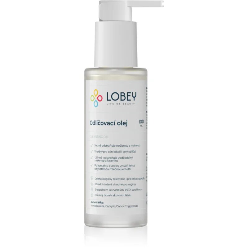 Lobey Skin Care Odličovací olej olje za odstranjevanje ličil 100 ml