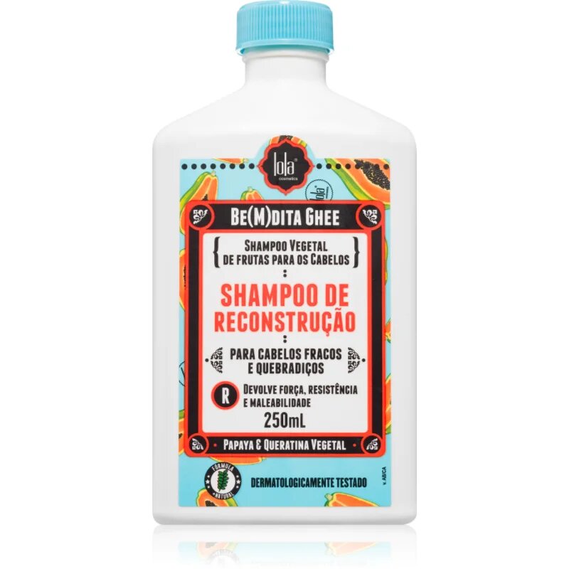 Lola Cosmetics BE(M)DITA GHEE SHAMPOO RECONSTRUÇÃO regeneracijski šampon za šibke lase 250 ml