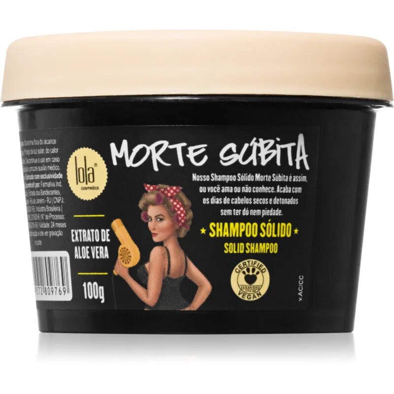 Lola Cosmetics Morte Súbita Shampoo Sólido čistilni šampon s piling učinkom 100 g