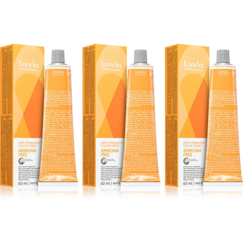 Londa Professional Demi-Permanent Color barva za lase ugodno pakiranje odtenek 7/43 3 kos