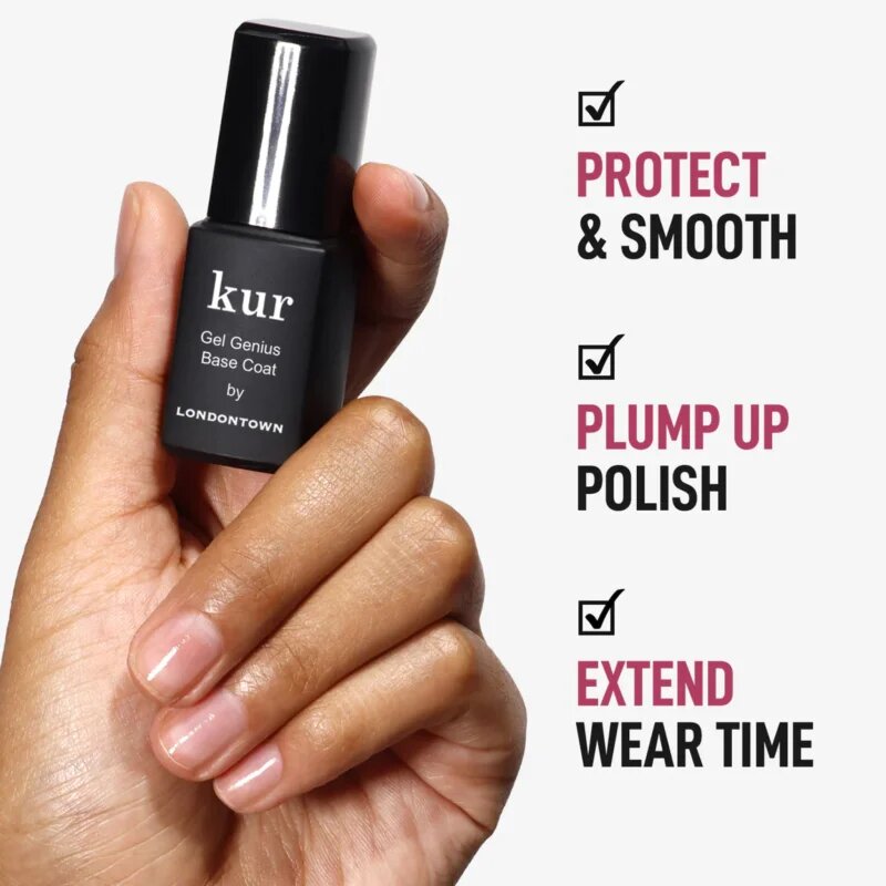 LONDONTOWN Kur Gel Genius Base Coat podlaga za lak brez uporabe UV- ali LED-svetilke 12 ml