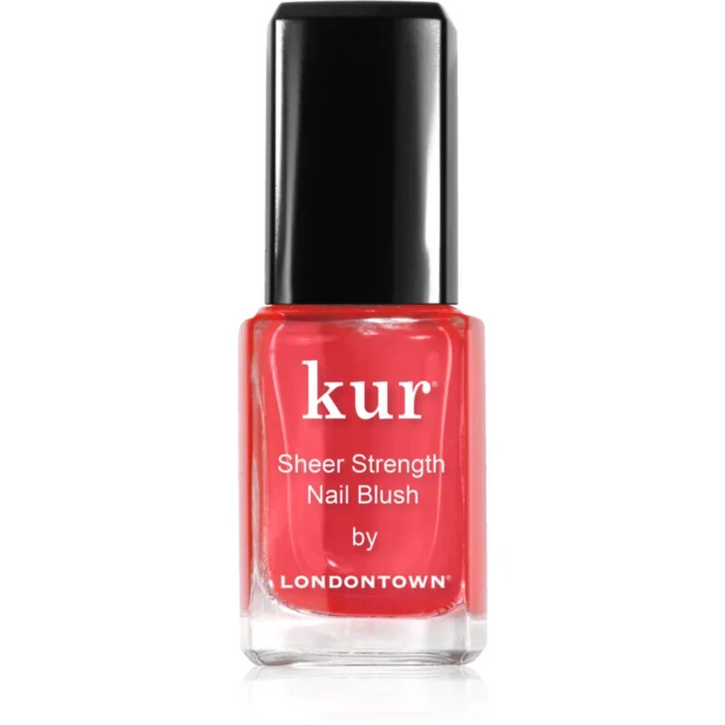 LONDONTOWN Kur Sheer Strength Nail Blush učvrstitvena in posvetlitvena tonirana nega za nohte odtenek Poppy 12 ml