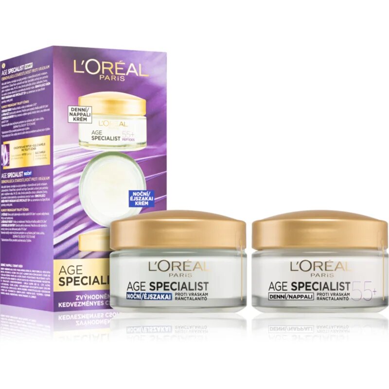 L’Oréal Paris Age Specialist 55+ dnevna in nočna krema proti gubam