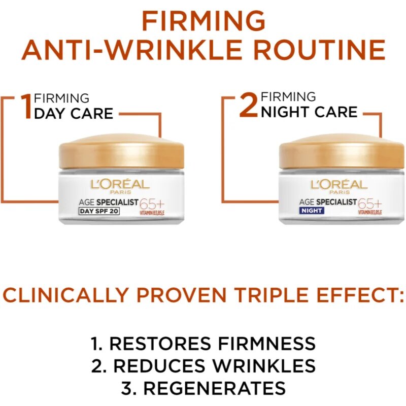 L’Oréal Paris Age Specialist 65+ dnevna in nočna krema proti gubam