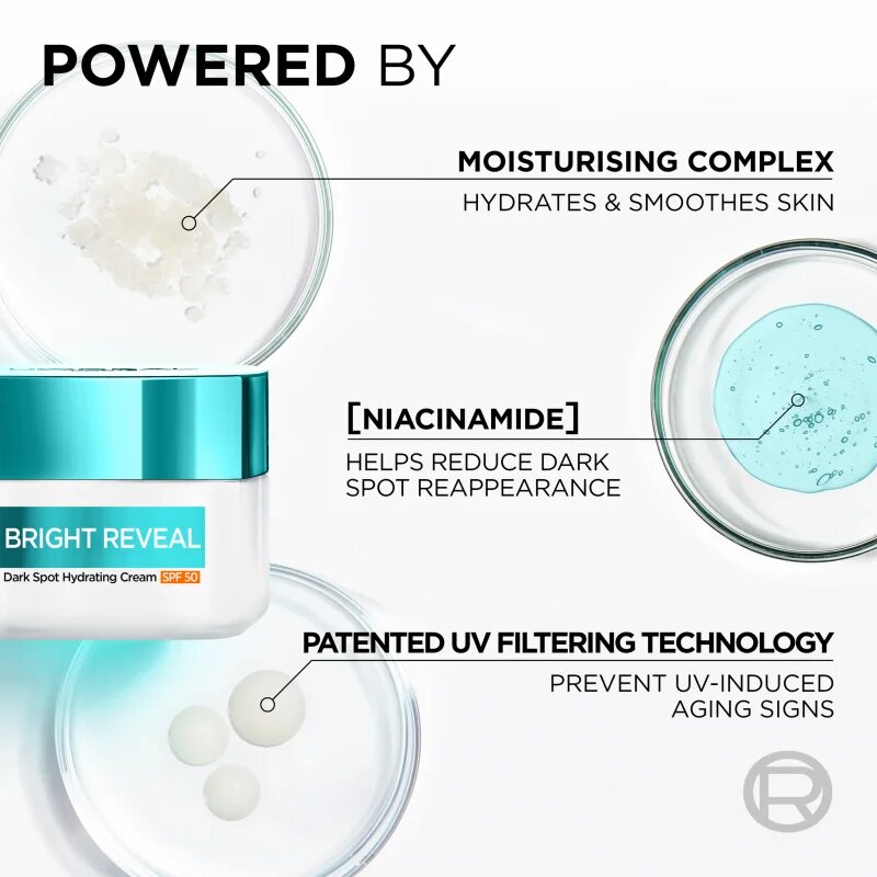 L’Oréal Paris Bright Reveal vlažilna krema proti pigmentnim madežem SPF 50 50 ml