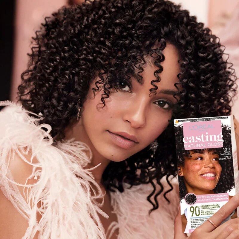 L’Oréal Paris Casting Creme Natural Gloss začasna barva za lase odtenek 123 BLACK GANACHE 1 kos