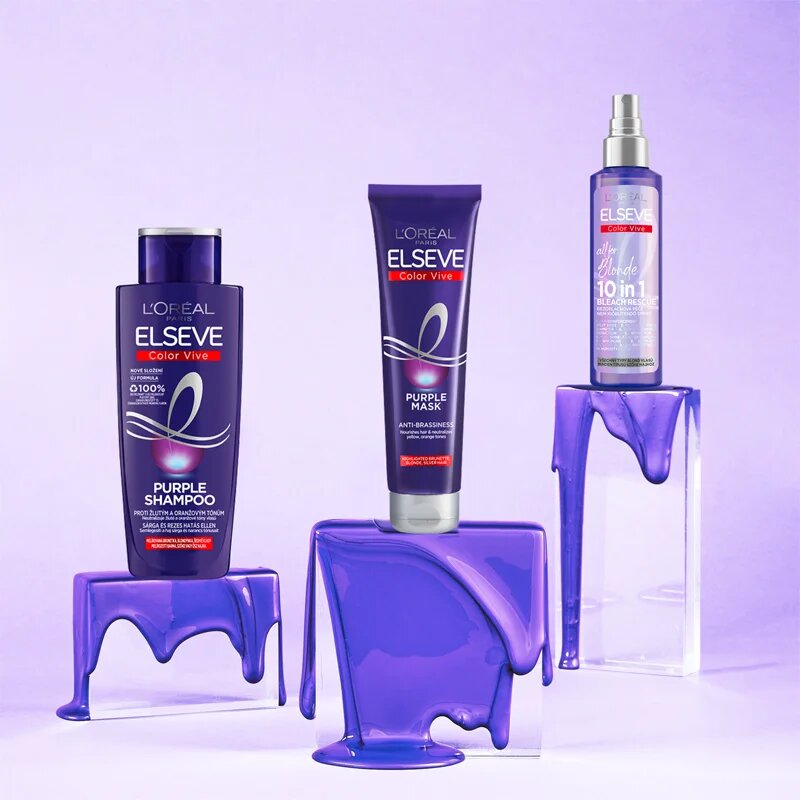 L’Oréal Paris Elseve Color-Vive Purple pršilo brez spiranja za vse tipe blond las 150 ml