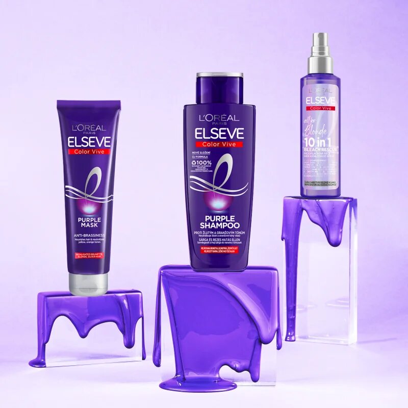 L’Oréal Paris Elseve Color-Vive Purple šampon za nevtralizacijo rumenih tonov 200 ml