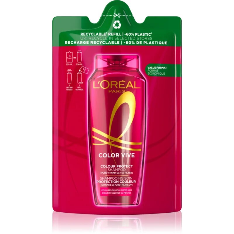 L’Oréal Paris Elseve Color-Vive šampon za barvane lase Refill 250 ml