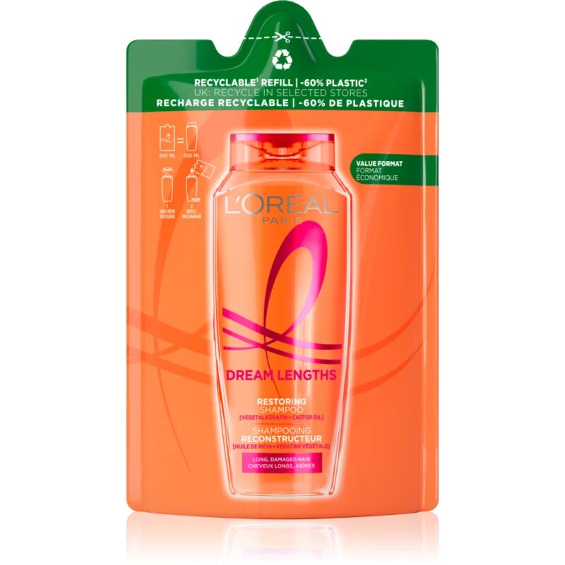 L’Oréal Paris Elseve Dream Long obnovitveni šampon Refill 250 ml