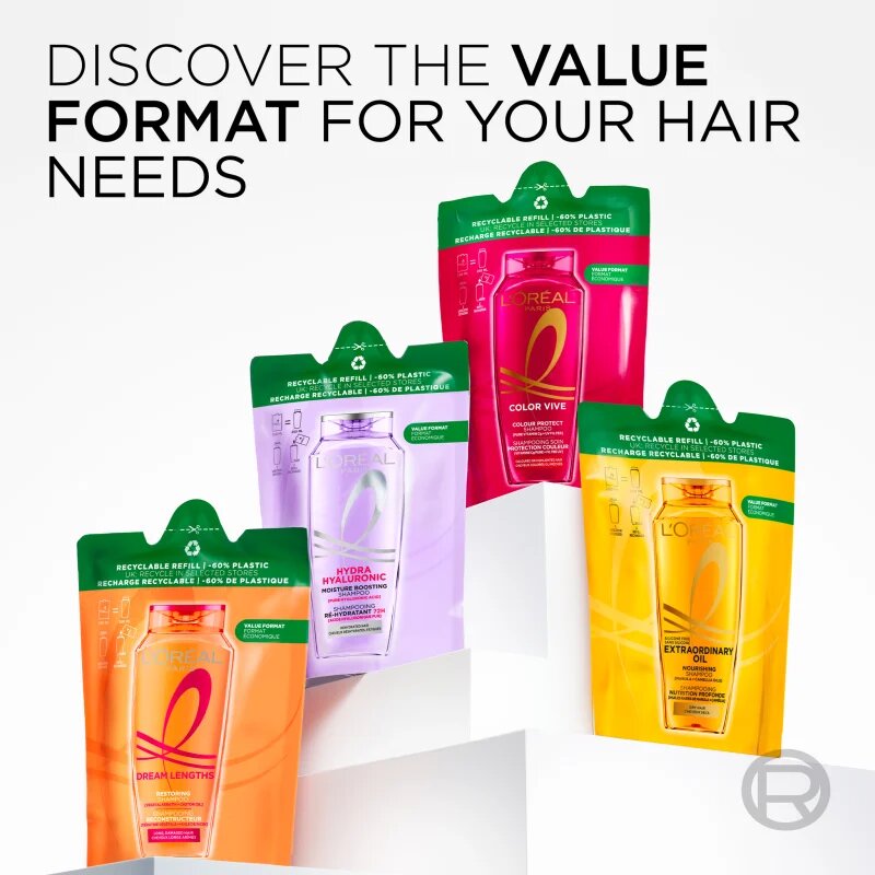 L’Oréal Paris Elseve Dream Long obnovitveni šampon Refill 250 ml