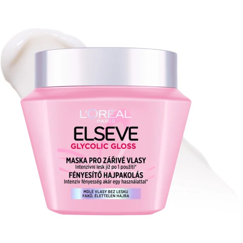 L’Oréal Paris Elseve Glycolic Gloss maska za lase za bleščeč sijaj 300 ml