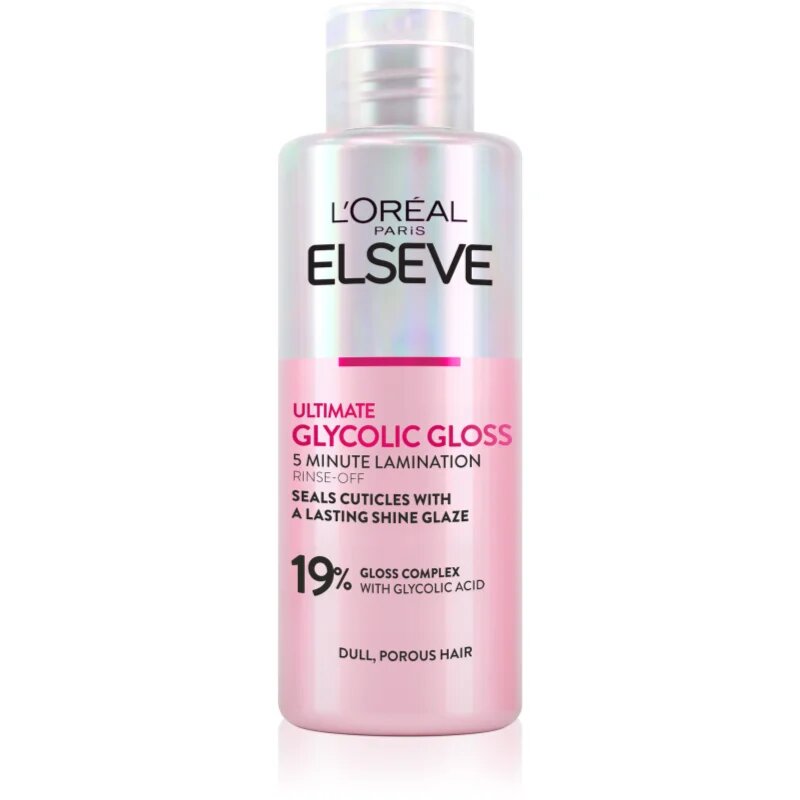 L’Oréal Paris Elseve Glycolic Gloss maska za lase za glajenje in obnovo poškodovanih las 200 ml