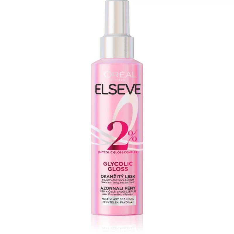 L’Oréal Paris Elseve Glycolic Gloss serum brez spiranja za sijaj 150 ml