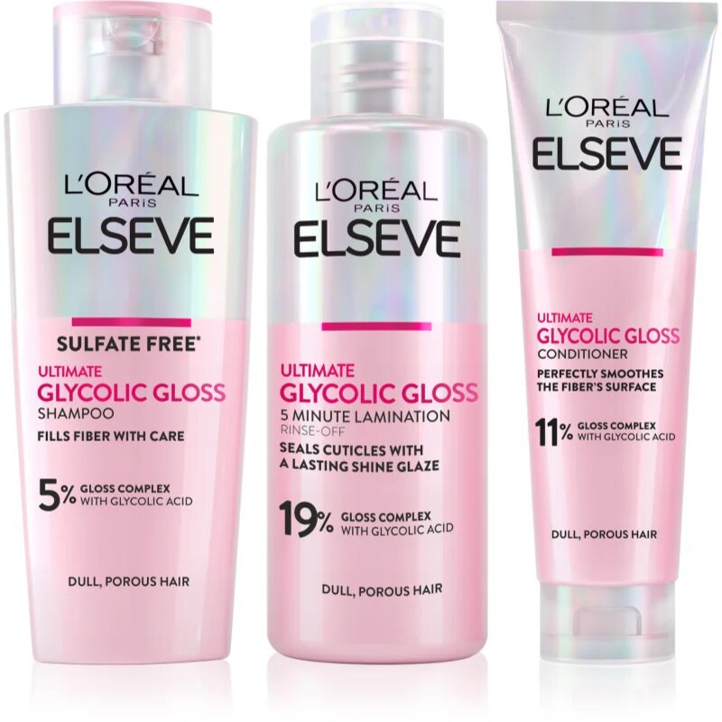 L’Oréal Paris Elseve Glycolic Gloss set za lase