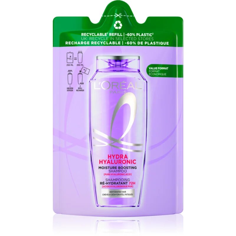L’Oréal Paris Elseve Hyaluron Plump vlažilni šampon s hialuronsko kislino Refill 250 ml