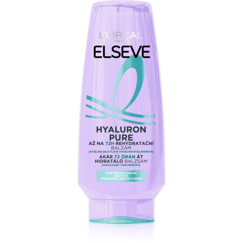 L’Oréal Paris Elseve Hyaluron Pure balzam za lase za mastno lasišče in suhe konice 200 ml