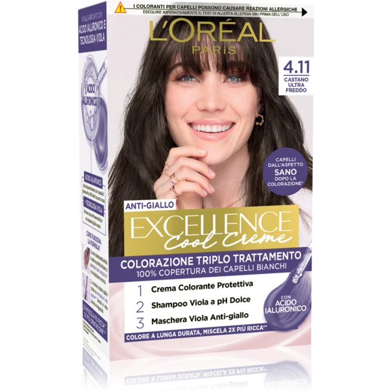 L’Oréal Paris Excellence Cool Creme barva za lase odtenek 4.11 Ultra Ash Brown 1 kos