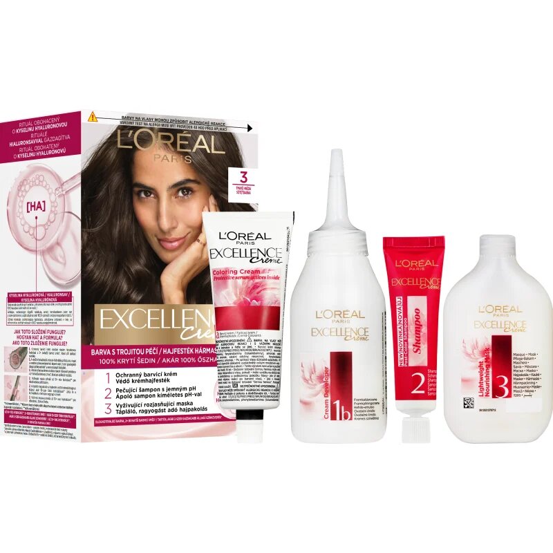 L’Oréal Paris Excellence Creme barva za lase odtenek 3 1 kos