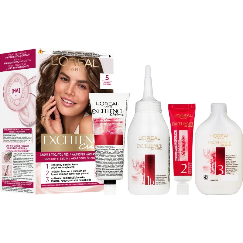 L’Oréal Paris Excellence Creme barva za lase odtenek 5 1 kos
