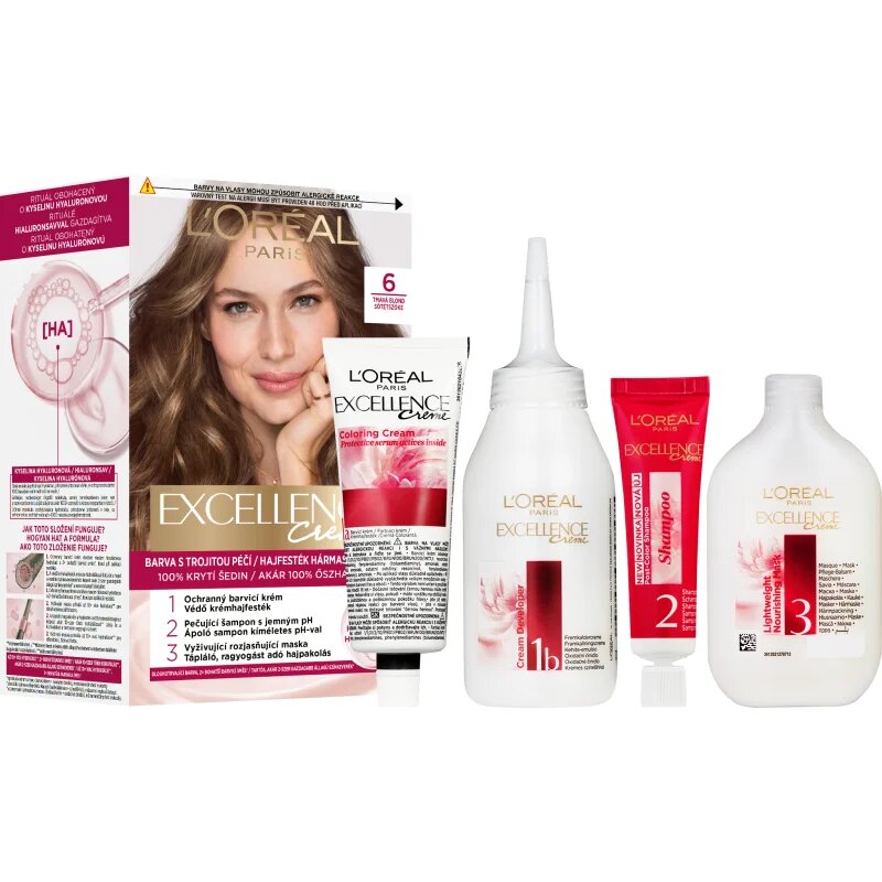 L’Oréal Paris Excellence Creme barva za lase odtenek 6 1 kos