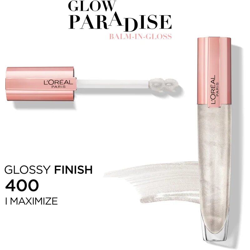 L’Oréal Paris Glow Paradise Balm in Gloss sijaj za ustnice s hialuronsko kislino odtenek 400 I Maximize 7 ml