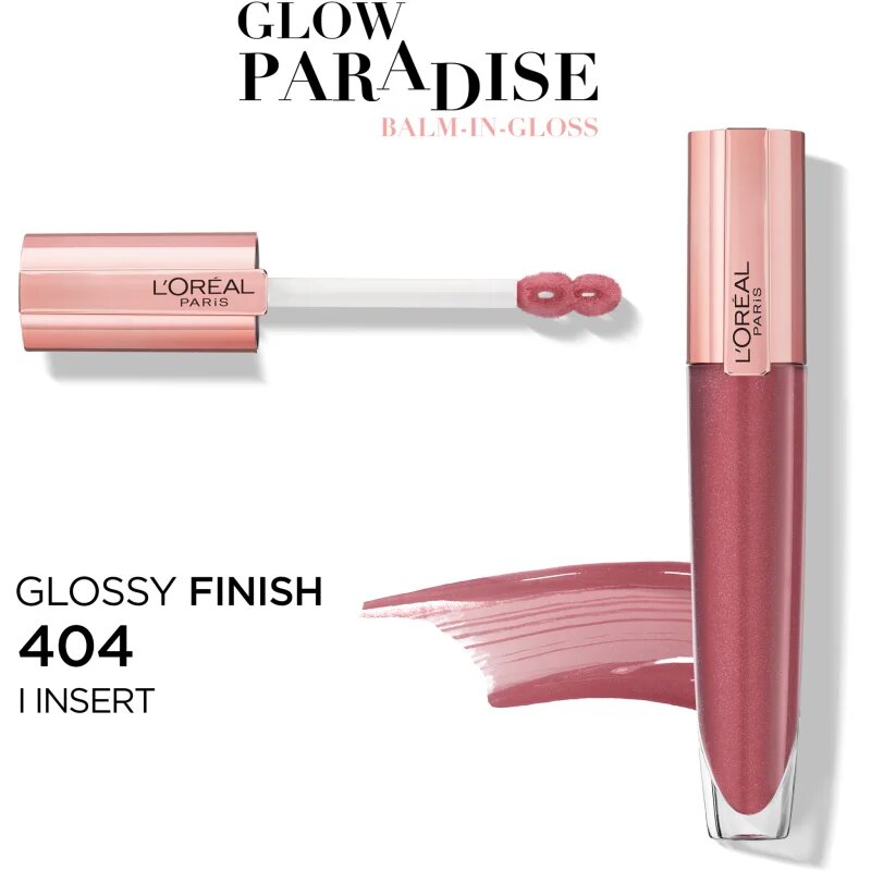 L’Oréal Paris Glow Paradise Balm in Gloss sijaj za ustnice s hialuronsko kislino odtenek 404 I Insert 7 ml