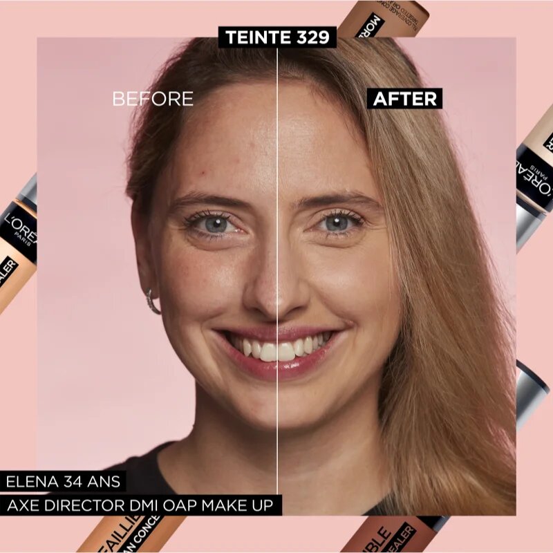 L’Oréal Paris Infaillible 24h More Than Concealer prekrivni korektor z mat učinkom odtenek 329 Cashew / Warm Dore 11 ml